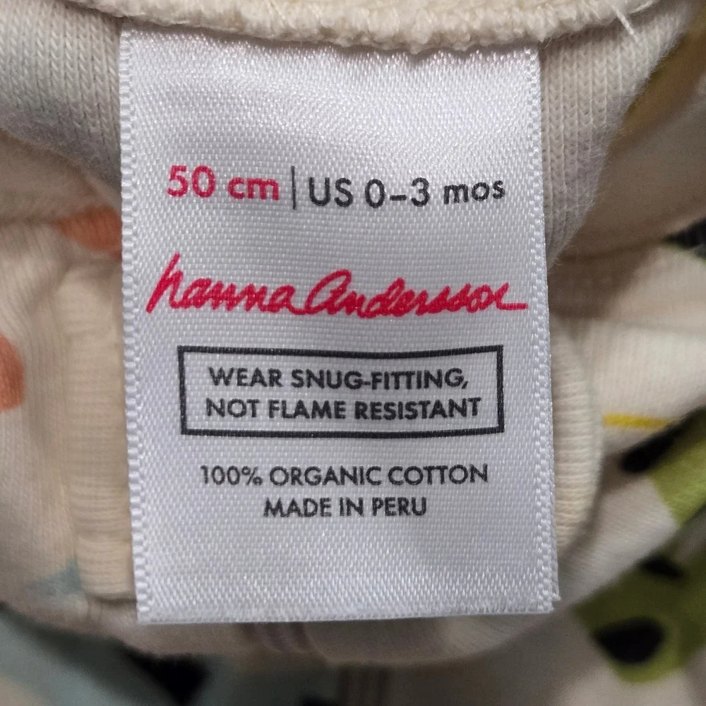 Hanna Andersson Baby Romper US 0-3 Months Organic Cotton Jungle Monkeys Lions